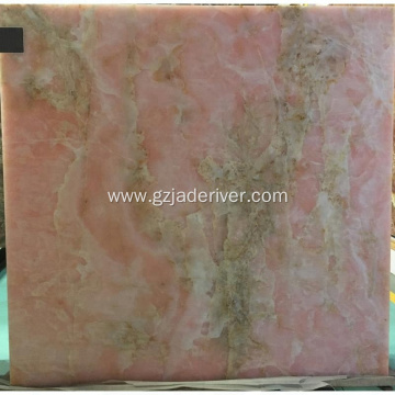 Pink Quality Natural Onyx Stone Wall Panel Slab